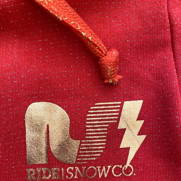 Ride Snowboards Zip Down Fitted Hoodie Sweatshirt - Picture 3 of 7